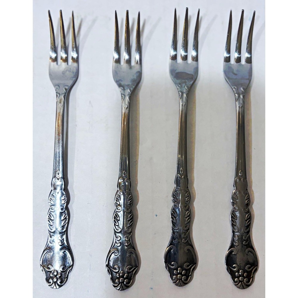 4 Japan National Stainless Cocktail/Seafood Forks Stainless Steel
